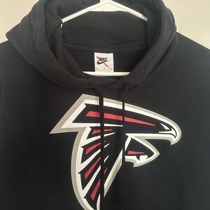 Nike Black Hoodie with Atlanta Falcons Red & White Logo